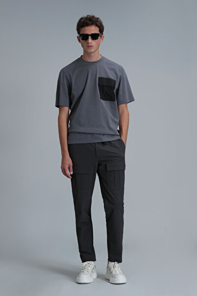 Lufian Grey Lıam Modern Graphic T-Shirt