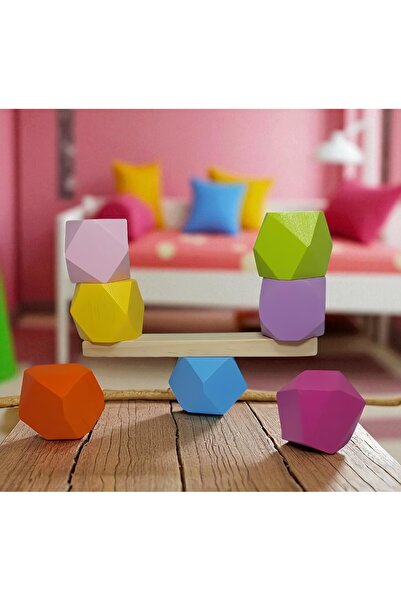 ERC Ahşap Denge Blokları Montessori Waldorf Eğitimi 7 Li Set