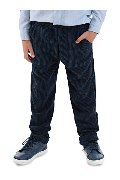 Denokids Corduroy Navy Blue Boy's Trousers
