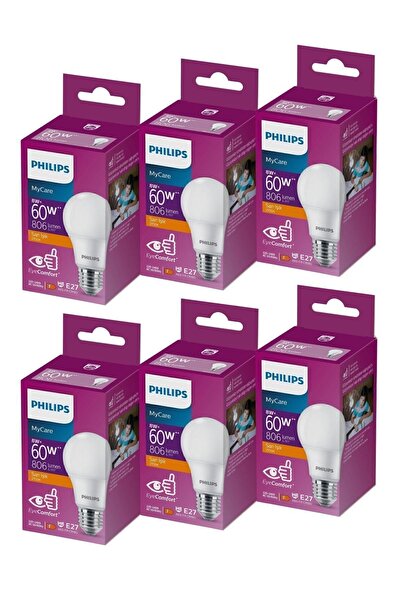 Philips Mycare 8-60w Led E27 Sarı X 6 Adet