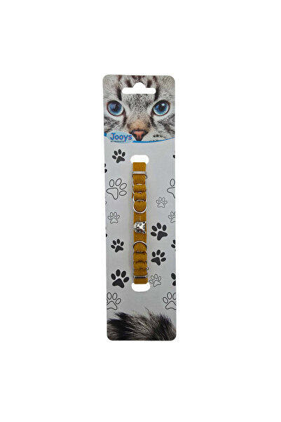 Jooys Velvet Bell Ring Cat Collar Mustard