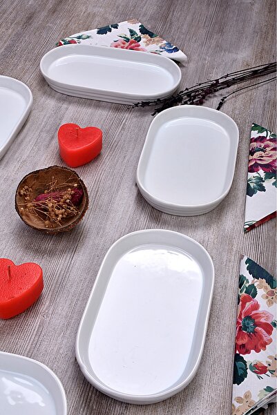 Golden Kitchen طقم أطباق تقديم سيراميك من سلسلة كوتاهيا، 4 قطع، مقاس 25 × 14 سم