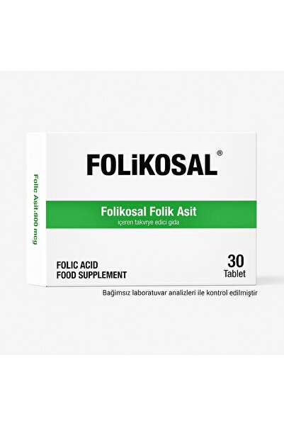 Folikosal Folik Asit 30 Tablet Saç Cilt Kırmızı Kan Takviye Edici Gıda
