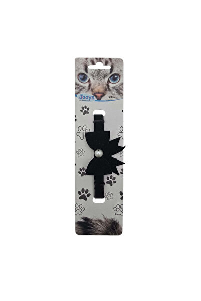 Jooys Velvet Bell Ribbon Cat Collar Black
