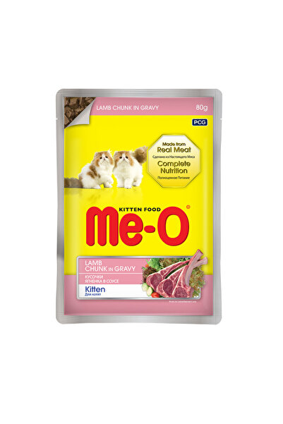 me-o Kuzu Etli Soslu Ve Parça Etli Yavru Kedi Konservesi 80 gr - Petshopundan