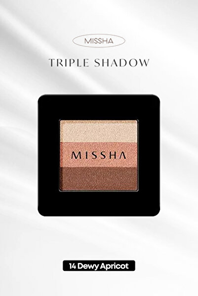 Missha Yumuşak Dokulu, Dökülme Yapmayan 3 Renkli Göz Farı Triple Shadow (NO.14 DEWY APRİCOT)