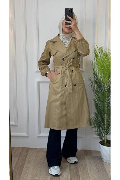 Tebrikler tekstil New Season Women's Trench Coat - Suitable for Summer and Spring, Daily Wear Model G1151