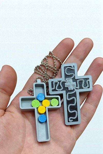 4koma Squid Game 3. Sezon Anahtarlık Seti-Thanos Haç Kolye-Zincirli Tasarım