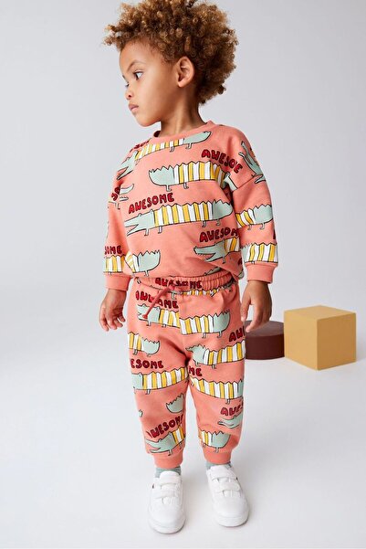 Minigimin Cicileri My Little One's Cicileri Crocodile Printed Unisex Jogger Set