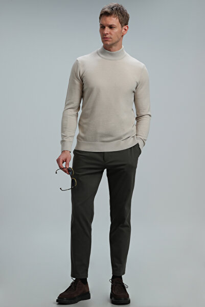 Lufian Port Half Fisherman Men's Sweater Ecru
