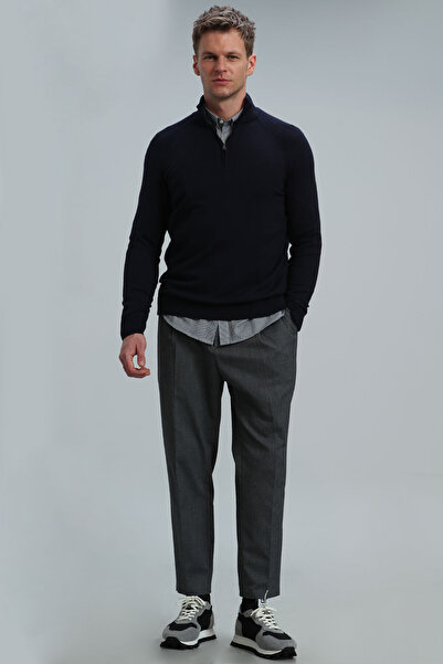 Lufian Face Men's Sweater Navy Blue