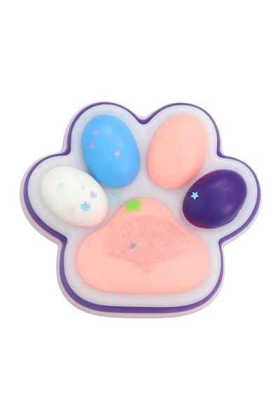 The Hub Jucarie Antistres Squishy, cu Revenire Lenta, Squeeze Toys, Model Cat Paw, 12.5x10.5 cm, 220g, +3
