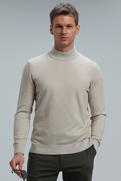 Lufian Port Half Fisherman Men's Sweater Ecru