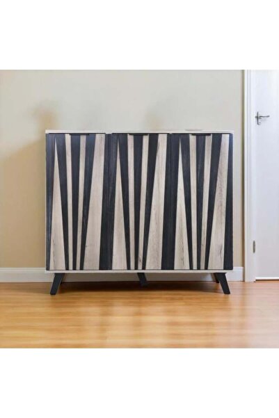 BAITY خزانة أحذية - ٣ أبواب، ٥ أرفف، بيج وأسود