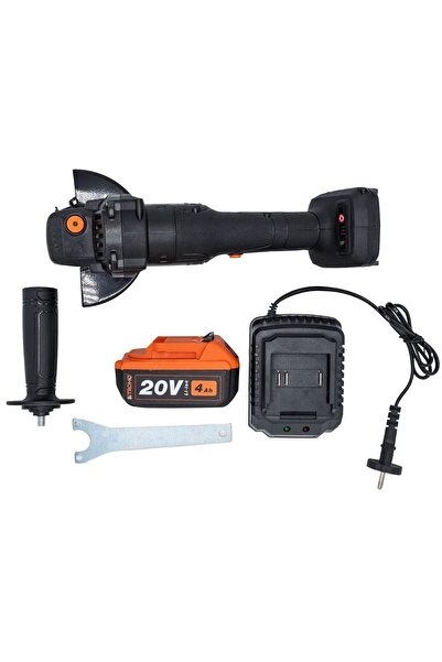 Stromo Polizor unghiular fără fir AGA216, 20 V, 4 Ah, 7450 RPM, Motor fără pe...