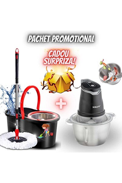 OEM Pachet Promotional: Tocator Electric, Bol 2L Inox + Mop Rotativ Galeata 3 in 1 + Cadou Surpriza