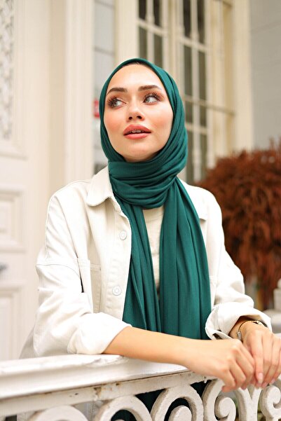 shalby Hijab Bumbac Pieptănat Şal Smarald