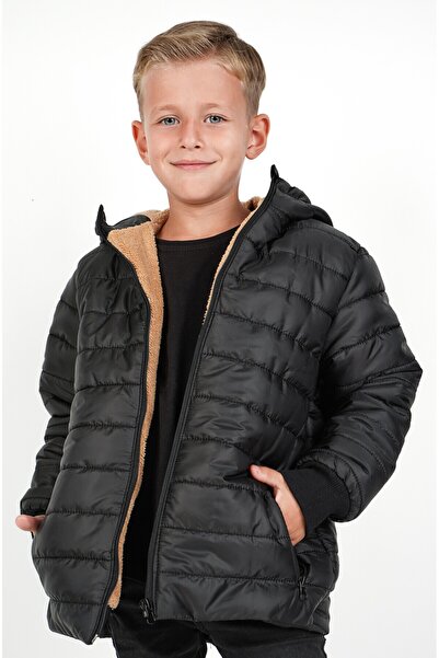 Monttini Palton cu glugă pentru băiat, rezistent la apă și vânt, cu interior ...