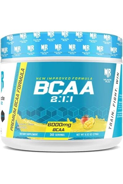 Muscle Rulz BCAA+B6، 270 غرام، مانجو، 30 حصة