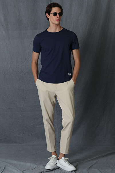 Lufian Ανδρικό T-Shirt Junya Basic Navy Blue