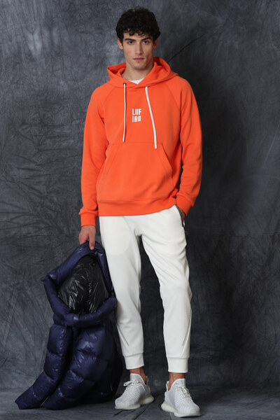 Lufian Pantaloni de trening Glam pentru bărbați alb catifelat