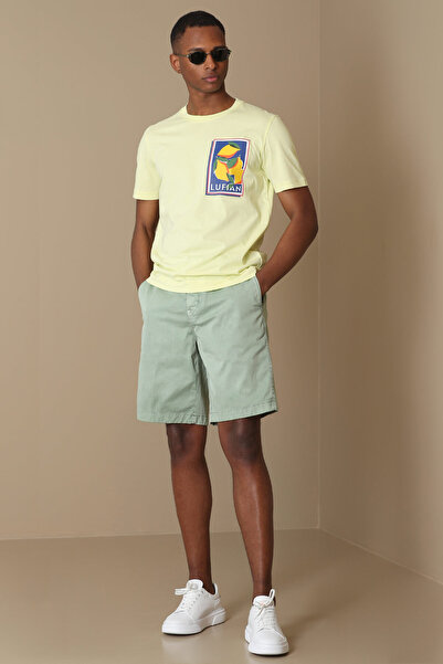 Lufian Ανδρικό σορτς Chino Zegler Sports Slim Fit Πράσινο