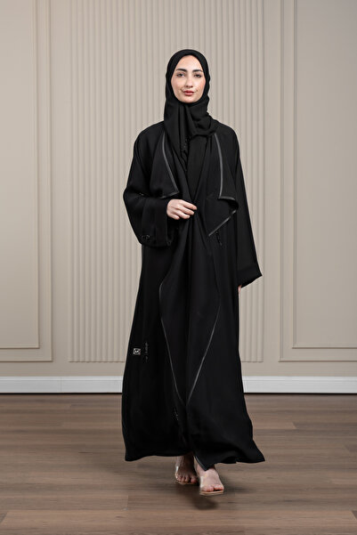 LAVİNİA عباية نسائية من لافينيا، قماش الفرسان نص كلوش