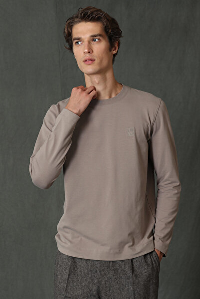 Lufian Men's Long Sleeve Blend T-Shirt - Earth
