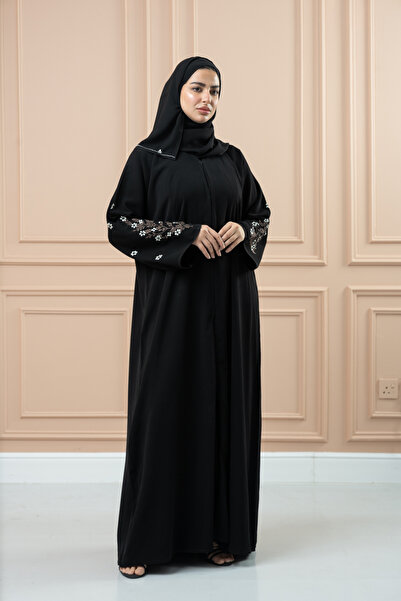 LAVİNİA عباية نسائية من لافينيا, قماش ملكي مطرز يدوي.