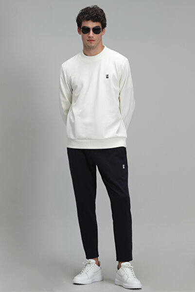Lufian Oscar Erkek Sweatshirt Kırık Beyaz