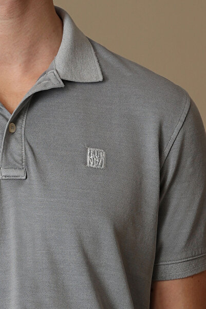 Lufian Vernon Sports Polo Neck Men's T-Shirt Dark Gray