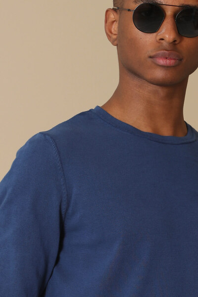 Lufian Pulover Line pentru bărbați, bleumarin