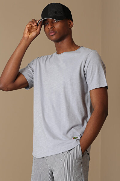 Lufian Junya Men's Basic T-Shirt Light Gray