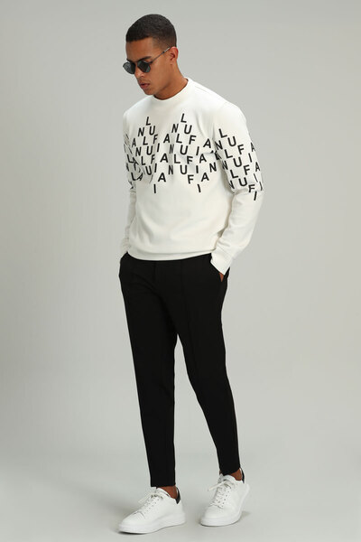 Lufian Ανδρικό φούτερ Rose Off White