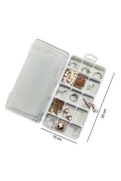 HOMİNG Διαφανές Μίνι Κουτί κοσμημάτων - Organizer 4 τεμαχίων με 15 θήκες