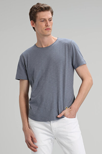 Lufian Junya Erkek Basic Tişört Koyu Gri