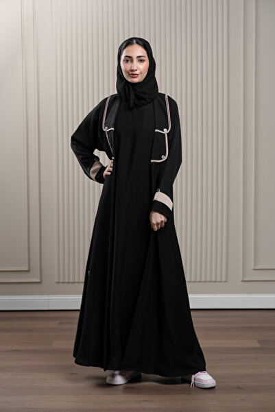 LAVİNİA عباية نسائية من لافينيا, قماس الفرسان ربع كلوش