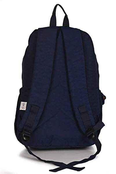 Catwins Lacivert Aksesuarlı Krinkıl Kumaş Unisex Okul Sırt Çantası - Ortaokul Lise 1660
