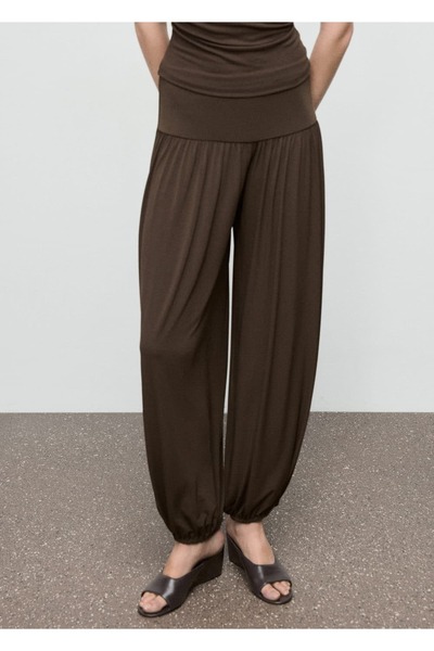 MANGO Woman Beli lastikli balon pantolon