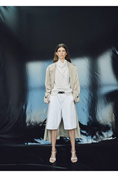 MANGO Woman Mendilli çizgili bluz