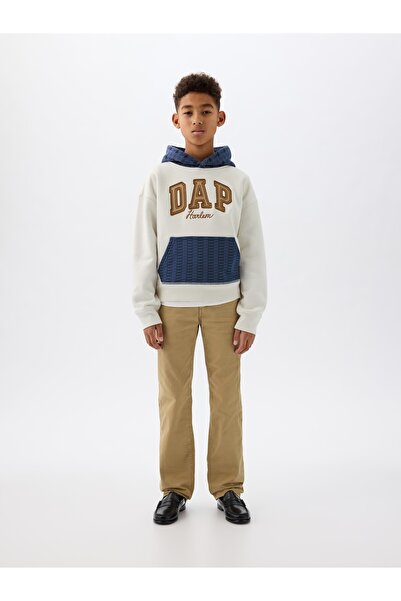 GAP Erkek Çocuk Kırık Beyaz DAP × GAP Kids Colorblock Logo Sweatshirt