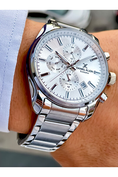 Daniel Klein All Functions Active Stainless Steel Band Waterproof Men's Watch Bracelet