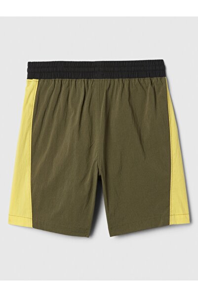 GAP Erkek Çocuk Haki Hybrid Colorblock Şort