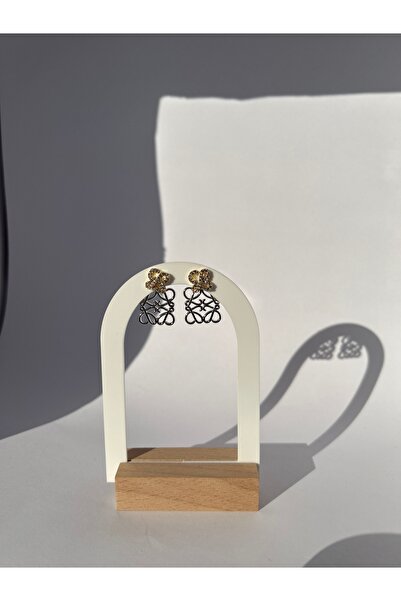 Vink Cu Taşlı Marka Küpe Çift Renkli