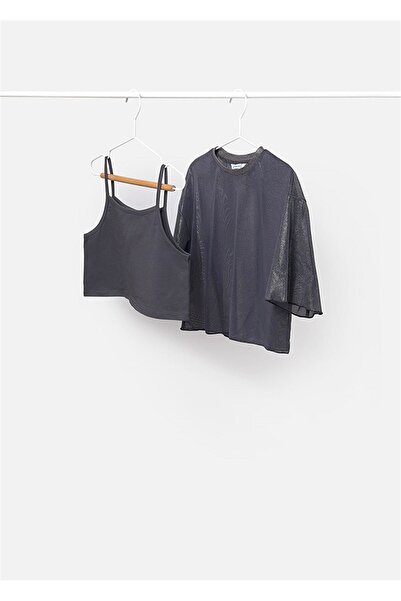 MAYORAL Κοριτσίστικο Μαύρο Τούλι Σετ 2 μπλουζών - 6149