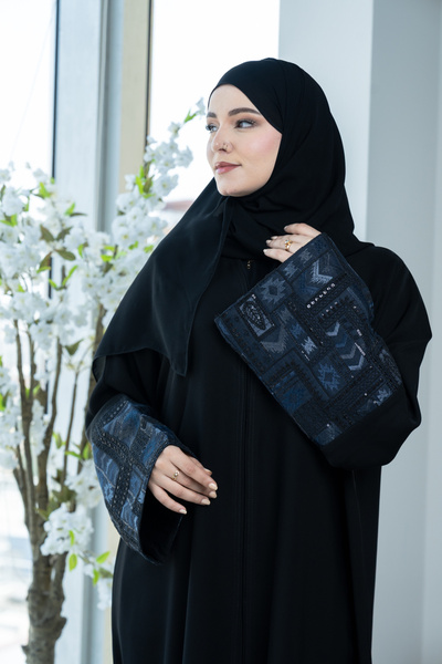 LAVİNİA Lavinia women's abaya, French sleeve, quarter-flare, Internet fabric