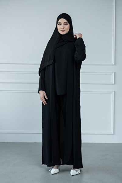 LAVİNİA Lavinia women's abaya, 4 pieces, super soft dew fabric