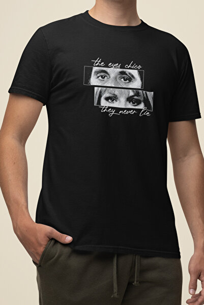 sovo7 Tricou unisex negru cu imprimeu - material elastic țesături moi cu imprimeu modele