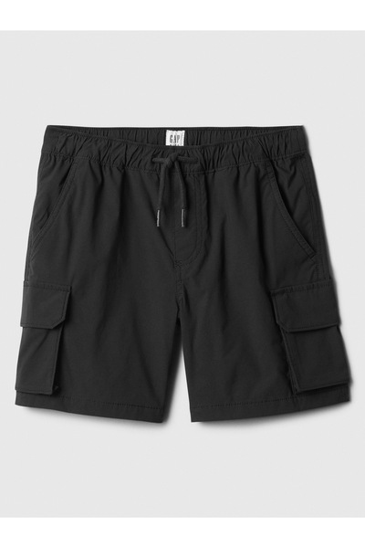 GAP Erkek Çocuk Siyah Hybrid Pull-On Kargo Şort