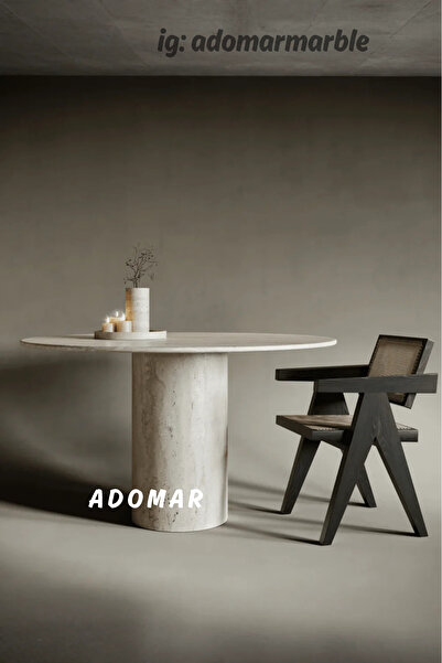 adomarmarblehandmadeandluxury Traverten Yemek Masası, Gerçek Traverten Masa, ...